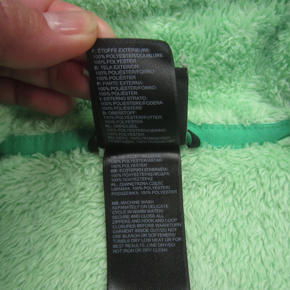 The North‎ Face Jacket Womens Small Green Full Zip Fuzzy Fleece Outdoor - Picture 15 of 16